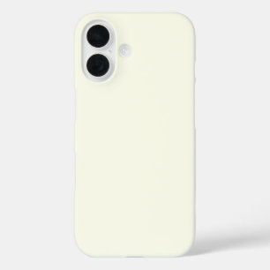 イエローソフト淡い色のホワイトパステル無地のカラー iPhone 16ケース