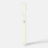 イエローソフト淡い色のホワイトパステル無地のカラー Case-Mate iPhoneケース (裏面 / 左)