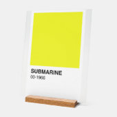 イエローソングアルバム – 白い背景 アクリルサイン (傾斜)