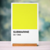 イエローソングアルバム – 白い背景 アクリルサイン (ニュートラル)