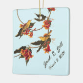 イエローソングバーズオンクロスバイン セラミックオーナメント (左)