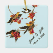 イエローソングバーズオンクロスバイン セラミックオーナメント (正面)