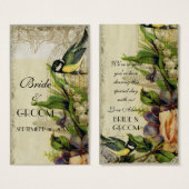 イエローソングバードケージの好意ギフトラベル (正面&裏面)