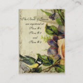 イエローソングバードケージギフトレジストリ挿入カード エンクロージャーカード (裏面)