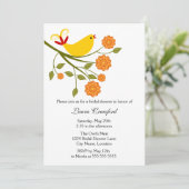 イエローソンバードブライダルシャワー招待 招待状 (スタンド正面)