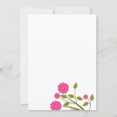 イエローソンバードブライダルシャワー招待 招待状 (裏面)