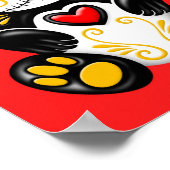 イエローゾンビシュガーパンダオンレッド ポスター (角)