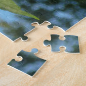 イエロータイガーアゲハチョウオンピンクバタフライブッシュFl ジグソーパズル (側面)