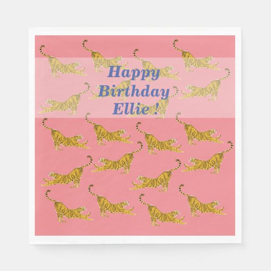 イエロータイガースアートナプキンス スタンダードランチョンナプキン (正面)