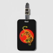 イエロータイガーレッドサークル ラゲッジタグ (正面縦)