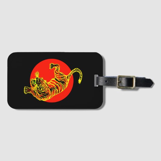 イエロータイガーレッドサークル ラゲッジタグ (正面横)