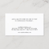 イエロータイプの名刺を持つアートノワール写真 名刺 (裏面)