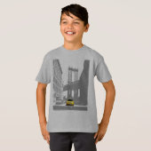 イエロータクシニューヨークシティニューブルックリンブリッジボーイズ Tシャツ (正面フル)