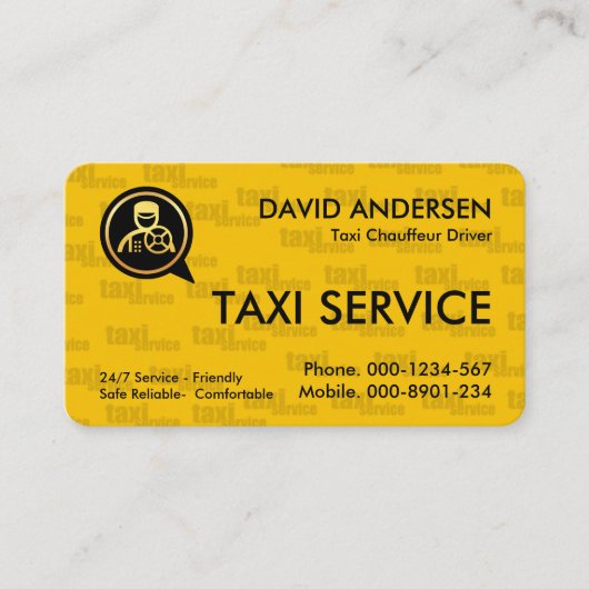 イエロータクシーの運転手 名刺 (正面)