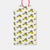 イエロータクシーキャブクリスマスツリーフェスティバルホリデイおもしろい ギフトタグ (裏面)