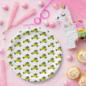 イエロータクシーキャブクリスマスツリーフェスティバルホリデイNYC ペーパープレート (パーティー)