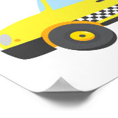 イエロータクシーキャブ誕生日パーティースクエアポスター ポスター (角)