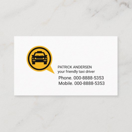 イエロータクシーストライプレイヤーキャブ駆動 名刺 (裏面)
