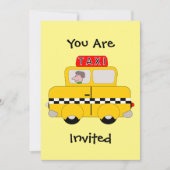 イエロータクシーデザイン 招待状 (正面)