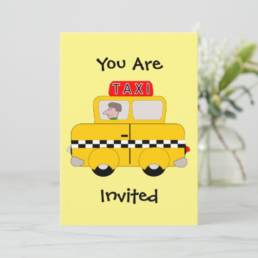 イエロータクシーデザイン 招待状 (スタンド正面)