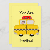 イエロータクシーデザイン 招待状 (正面/裏面)