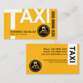 イエロータクシー看板キャブドライバ 名刺 (正面/裏面)