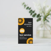 イエロータクシー輸送タイヤタクシー運転手 名刺 (スタンド正面)