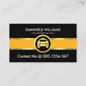 イエロータクシー金ゴールド線運転 名刺 (裏面)