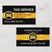 イエロータクシー金ゴールド線運転 名刺 (正面/裏面)