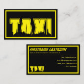 イエロータクシー黄色フレームタクシー運転台場 名刺 (正面/裏面)