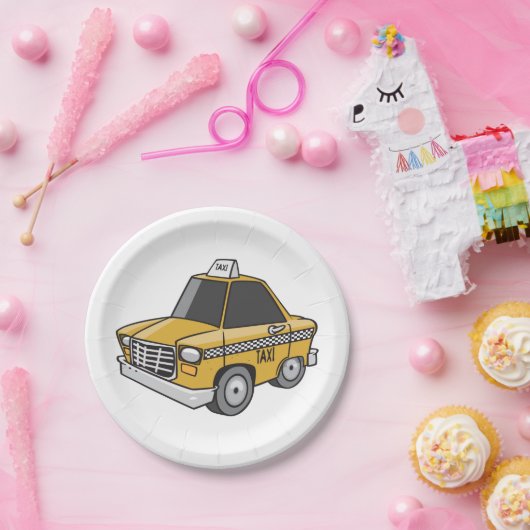 イエロータクシー ペーパープレート (パーティー)
