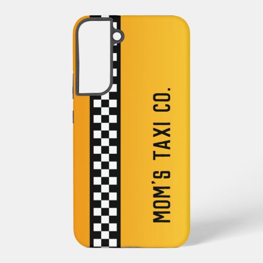 イエロータクストライプシー会社「Mom's Taxi Co. Samsung Galaxyケース (裏面)