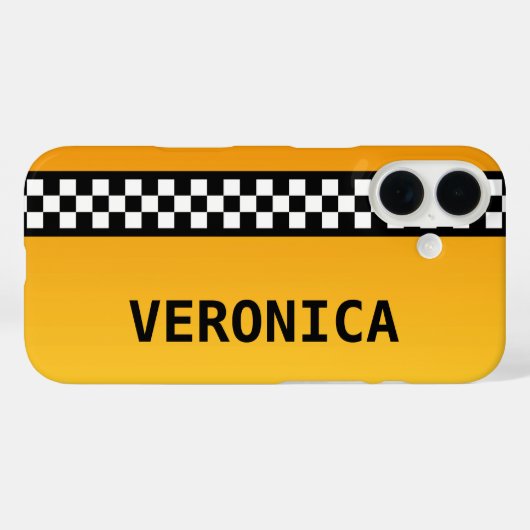 イエロータクストライプシー「名前を付ける」 Case-Mate iPhoneケース (裏面 (横))