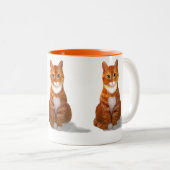 イエロータブビーキャットマグ ツートーンマグカップ (正面右)