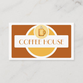 イエロータン茶コーヒーカップシンプル名刺 名刺