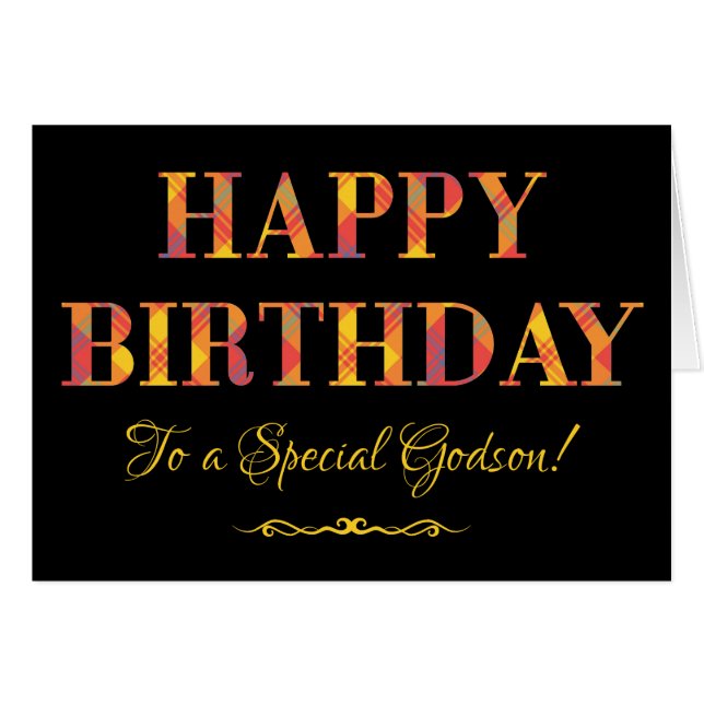 イエロータータンチェックオンブラック誕生日スペシャルゴッドソン (正面横)