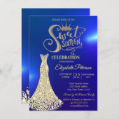 イエローダイアモンズドレス、ダイアモンズスウィート16 招待状 (正面/裏面)