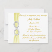 イエローダイアモンドインフィニティ婚約パーティ招待状 招待状 (正面)