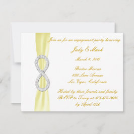 イエローダイアモンドインフィニティ婚約パーティ招待状 招待状
