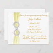 イエローダイアモンドインフィニティ婚約パーティ招待状 招待状 (正面/裏面)