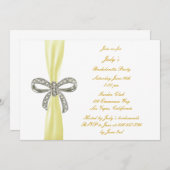 イエローダイアモンドボウバチェロレッテ招待状 招待状 (正面/裏面)