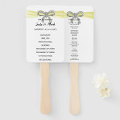 イエローダイアモンドボウ結婚式 プログラム ハンドファン (正面&裏面)