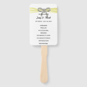 イエローダイアモンドボウ結婚式 プログラム ハンドファン (正面)