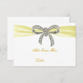 イエローダイアモンド結婚ボウのテーブル座席表 招待状 (正面/裏面)