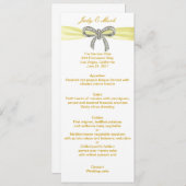 イエローダイアモンド結婚ボウのメニューカード メニュー (正面/裏面)