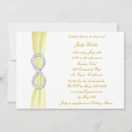 イエローダイヤモンドインフィニティブライダルシャワー招待 招待状