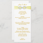 イエローダイヤモンドインフィニティ結婚のメニューカード メニュー (正面/裏面)