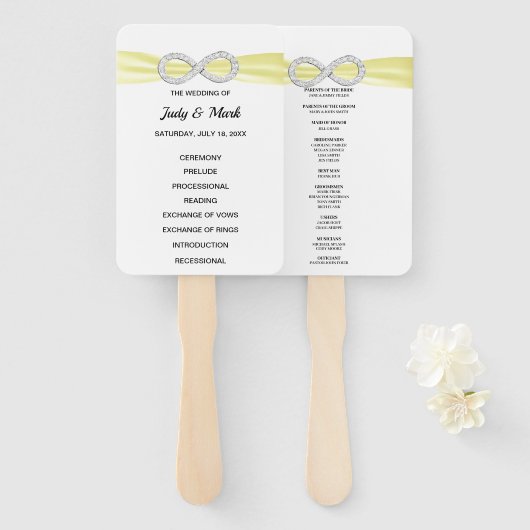 イエローダイヤモンドインフィニティ結婚式 プログラムファン ハンドファン (正面&裏面)