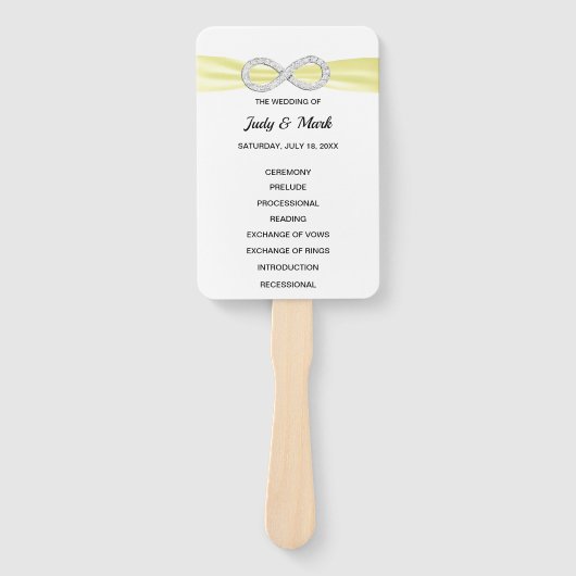 イエローダイヤモンドインフィニティ結婚式 プログラムファン ハンドファン (正面)