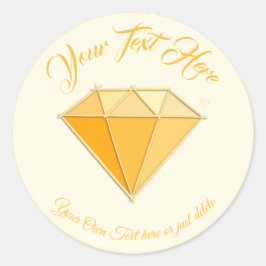 イエローダイヤモンドジェムストーンジュエリー。50ゴールデン結婚ズ ラウンドシール